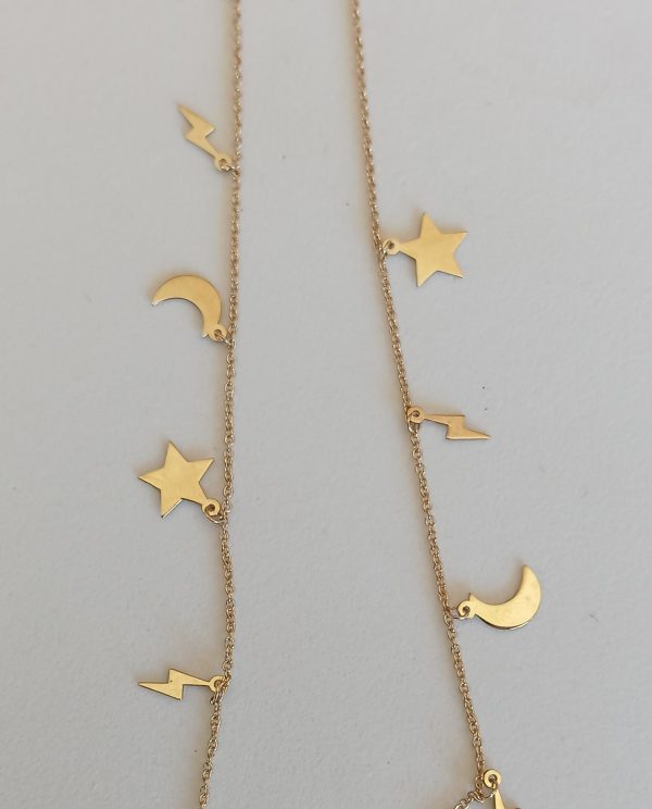 Colar Motivos, em Ouro 9KT