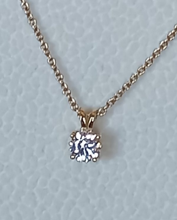 Colar Ponto de Luz 3mm, em Ouro 9KT