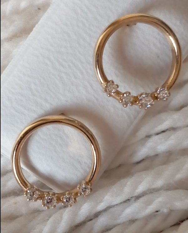 Brincos Margarida, em Ouro 9KT