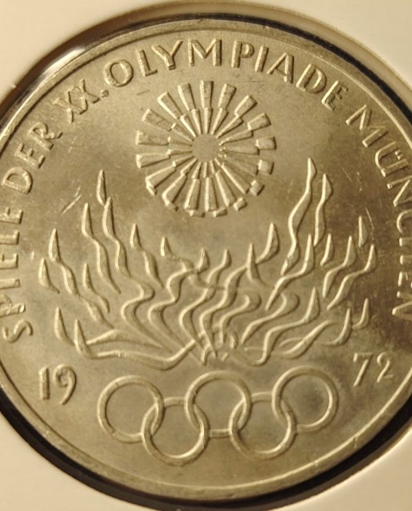 10 Mark 1972 Alemanha Jogos Olímpicos Prata