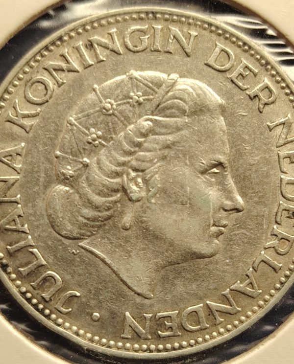 2 1/2 Gulden 1960 Países Baixos Prata