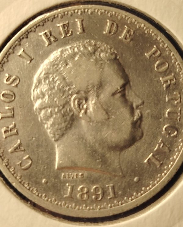 500 Réis 1891 D. Carlos I Prata