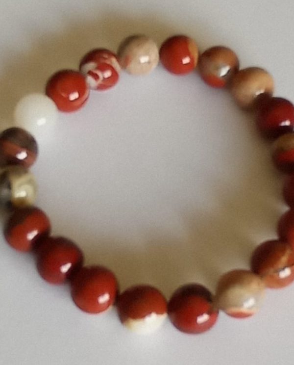 Pulseira em Ágata Natural (Escorpião)