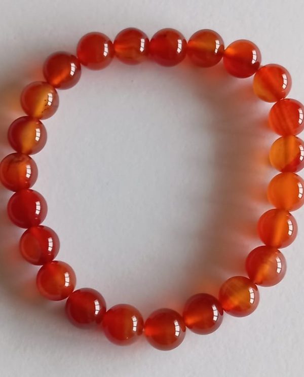 Pulseira com Contas Pedra Natural Cor Mel